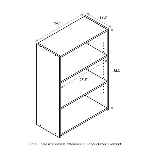 Furinno Furinno Wright 3-Shelf Bookcase
