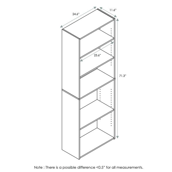 Furinno Furinno Wright 5-Shelf Bookcase