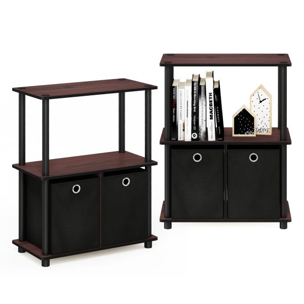 furinno Furinno Go Green 3-Tier 2-Bins Multipurpose Storage Shelf