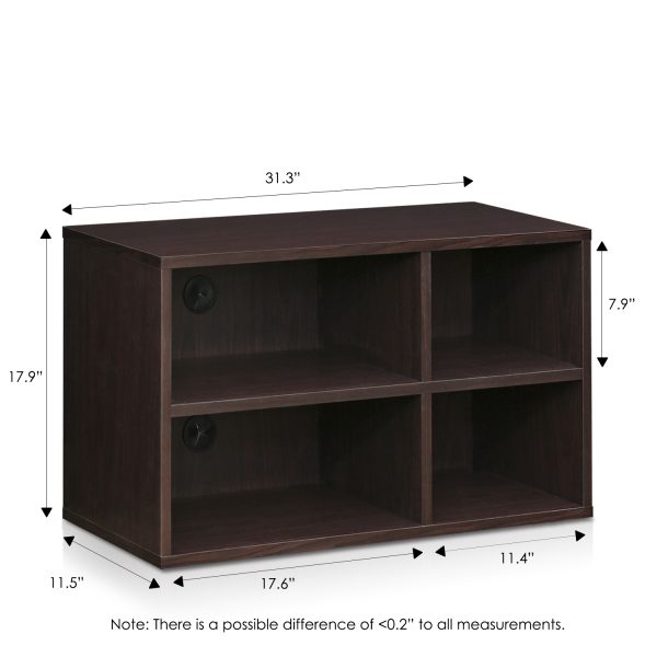 Furinno Furinno Indo 2×2 Petite Audio Video Storage Shelf