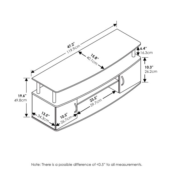 Furinno Furinno JAYA Large Entertainment Center For TV Up To 55 Inch