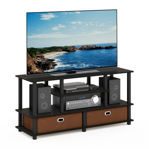 Furinno Furinno JAYA Large TV Stand For Up To 55-Inch TV With Storage Bin