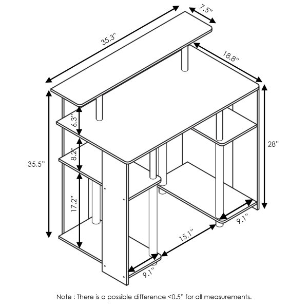 Furinno Furinno JAYA Simple Design Computer Writing Desk