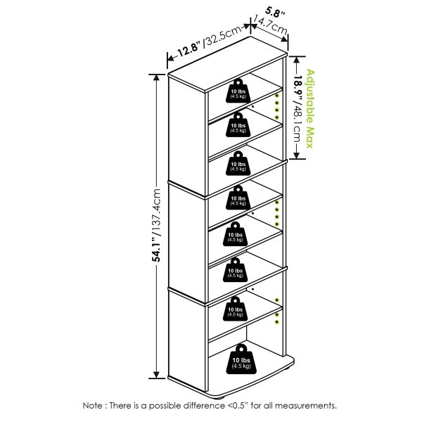 Furinno Furinno JAYA Space Saving Multimedia Storage Tower