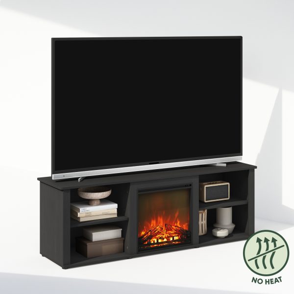 Furinno Furinno Jensen No Heat Decorative Electric Fireplace TV Stand Entertainment Center For TV Up To 70 Inch