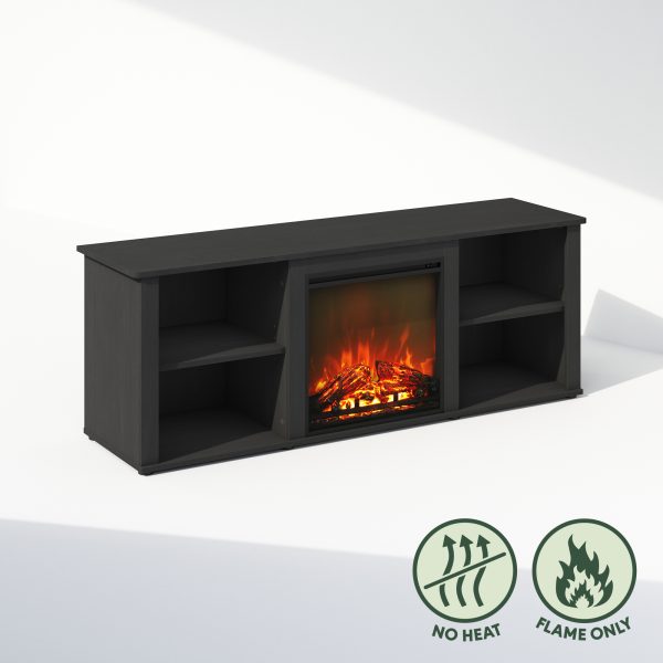 furinno Furinno Jensen No Heat Decorative Electric Fireplace TV Stand Entertainment Center for TV up to 60 Inch