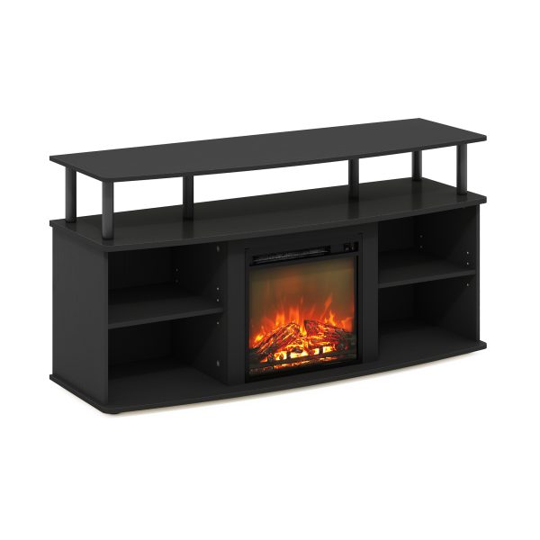 furinno Furinno Jensen Open Shelving Storage Fireplace TV Entertainment Center for TV up to 55 Inch