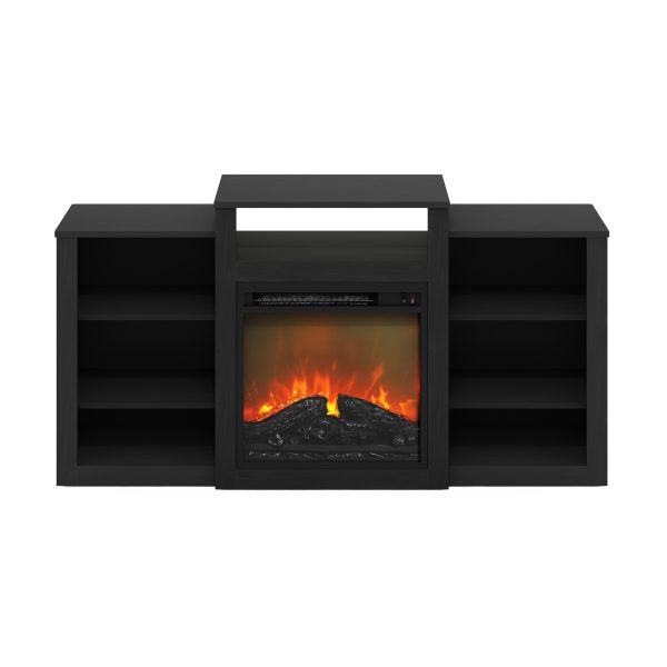 Furinno Furinno Jensen TV Stand With Electric Fireplace For TV Up To 55″