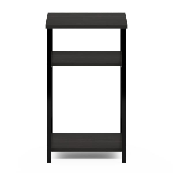 Furinno Furinno Just 3-Tier Industrial Metal Frame End Table With Storage Shelves 1-Pack