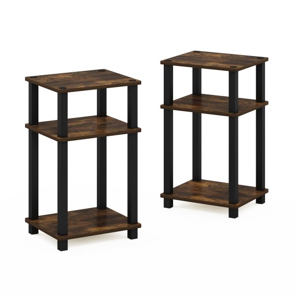 Furinno Furinno Just 3-Tier Turn-N-Tube End Table 2-Pack