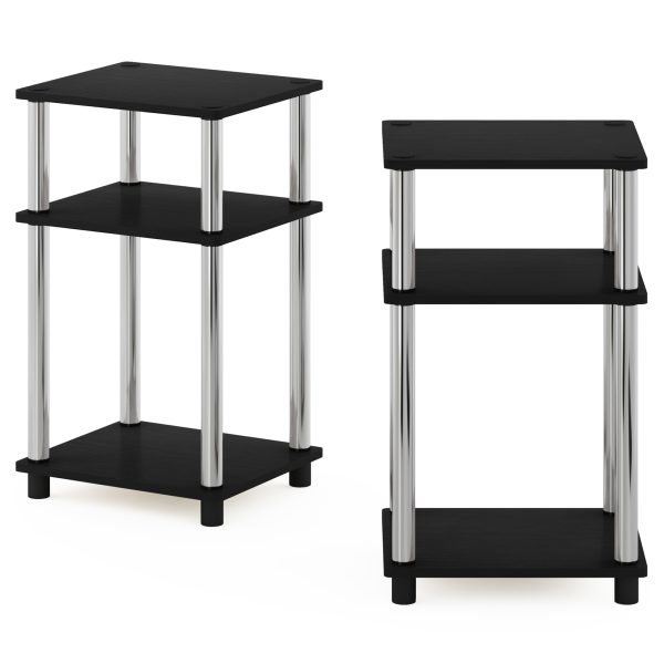 Furinno Furinno Just 3-Tier Turn-N-Tube End Table 2-Pack