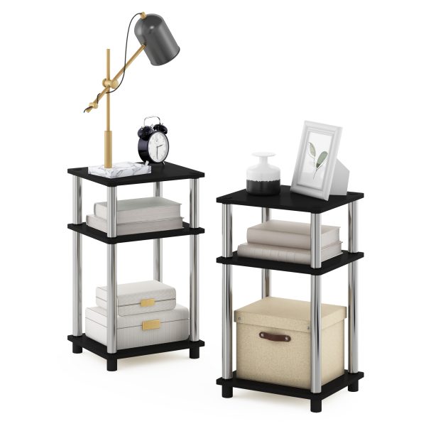 Furinno Furinno Just 3-Tier Turn-N-Tube End Table 2-Pack