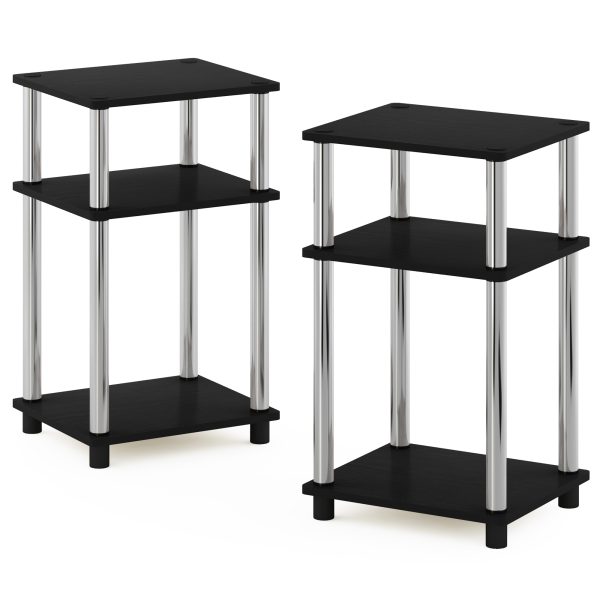 furinno Furinno Just 3-Tier Turn-N-Tube End Table 2-Pack