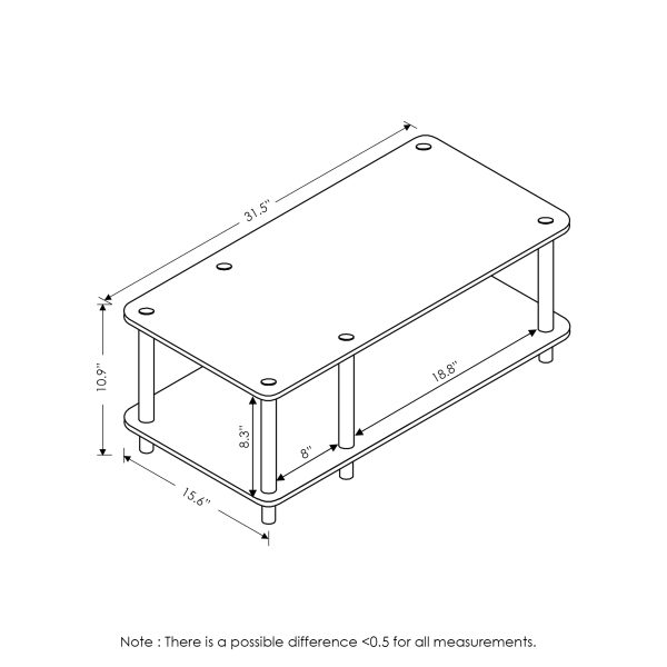Furinno Furinno Just No Tools Mid TV Stand For TV Up To 31 Inch