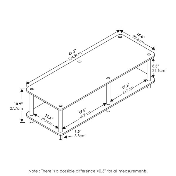 Furinno Furinno Just No Tools Mid TV Stand For TV Up To 46 Inch