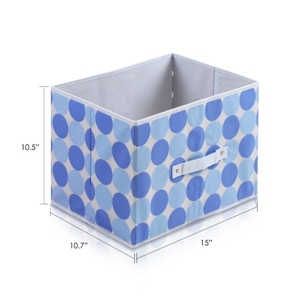 Furinno Furinno Laci Dot Design Non-Woven Fabric Soft Storage Organizer Blue