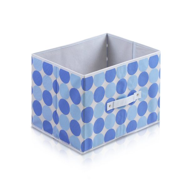furinno Furinno Laci Dot Design Non-Woven Fabric Soft Storage Organizer Blue