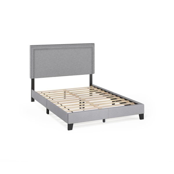 furinno Furinno Laval Double Row Nail Head Bed Frame