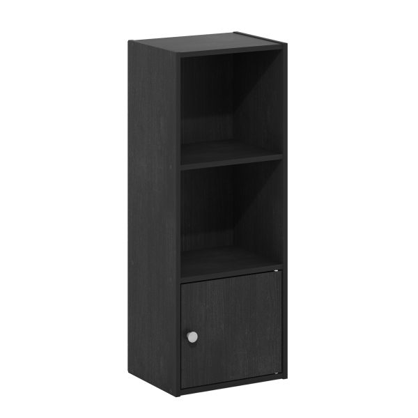 furinno Furinno Luder 3-Tier Shelf Bookcase with 1 Door Storage Cabinet