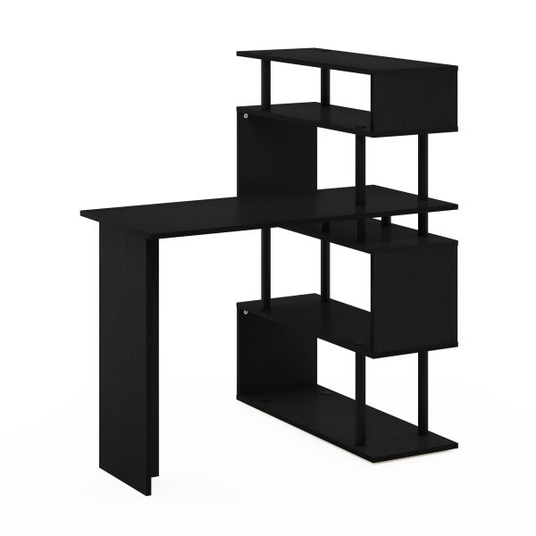 Furinno Furinno Moore L-Shape Computer Desk With 5-Tier Shelves