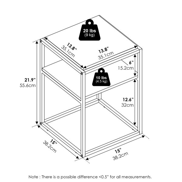 Furinno Furinno Moretti Modern Lifestyle Stackable Shelf 2-Tier Set Of 2