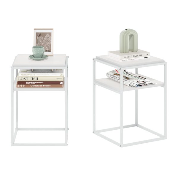 Furinno Furinno Moretti Modern Lifestyle Stackable Shelf 2-Tier Set Of 2