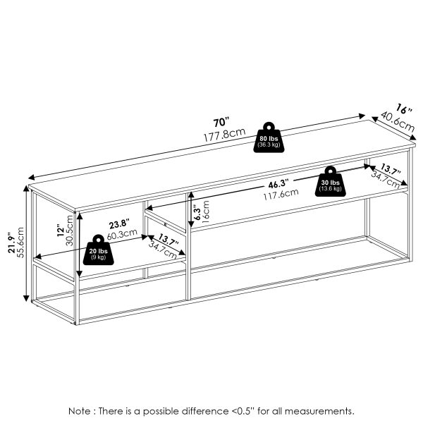 Furinno Furinno Moretti Modern Lifestyle TV Stand For TV Up To 78 Inch