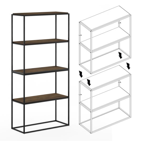 Furinno Furinno Moretti Modern Lifestyle Wide Stackable Shelf