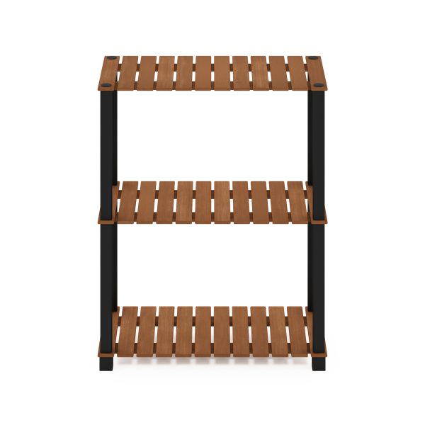 Furinno Furinno Pangkor 3-Tier Turn-N-Tube Indoor Outdoor Plant Shelf Wood Stand With Square Poles