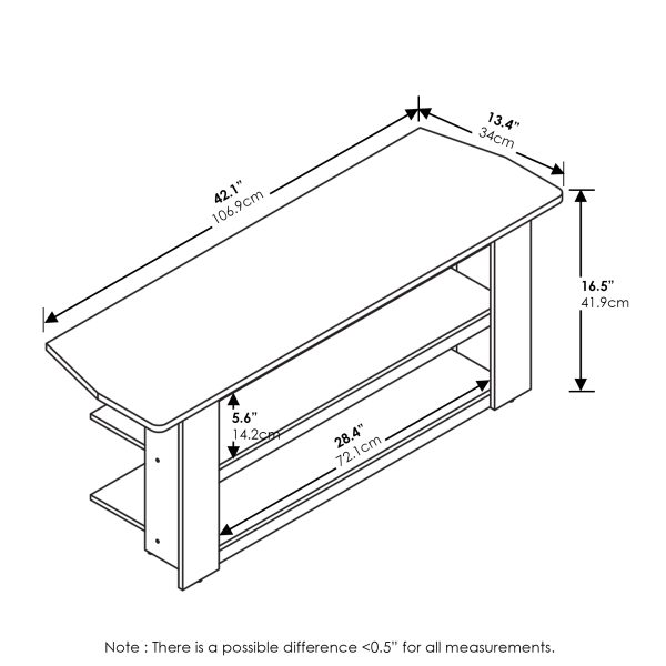 Furinno Furinno Parsons TV Entertainment Center For TV Up To 48 Inch