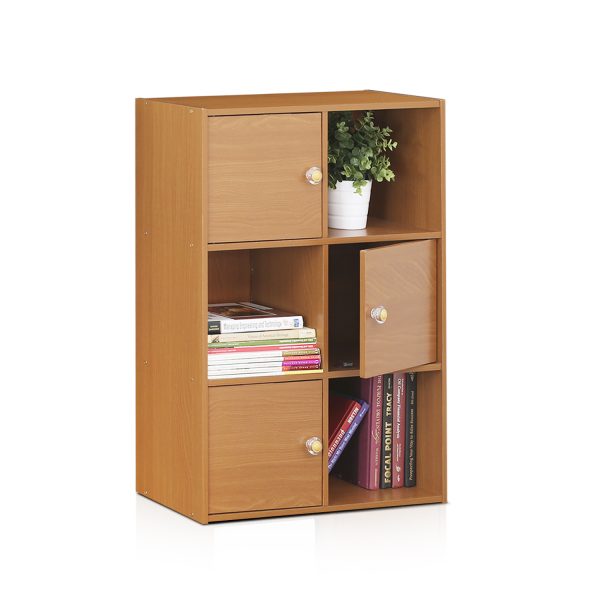 Furinno Furinno Pasir 3-Tier Shelf W/3 Door/Round Handle