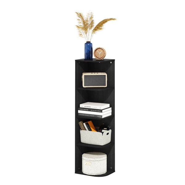 Furinno Furinno Pasir 4-Tier Corner Open Shelf Bookcase