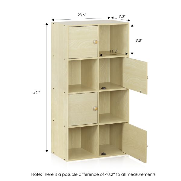 Furinno Furinno Pasir 4-Tier Shelf W/4 Door/Round Handle