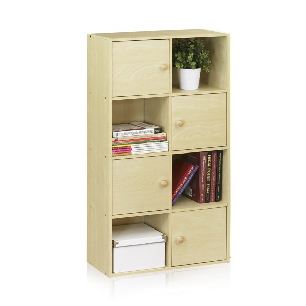 Furinno Furinno Pasir 4-Tier Shelf W/4 Door/Round Handle