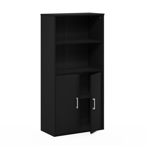 Furinno Furinno Pasir Storage Cabinet With 2 Open Shelves And 2 Doors