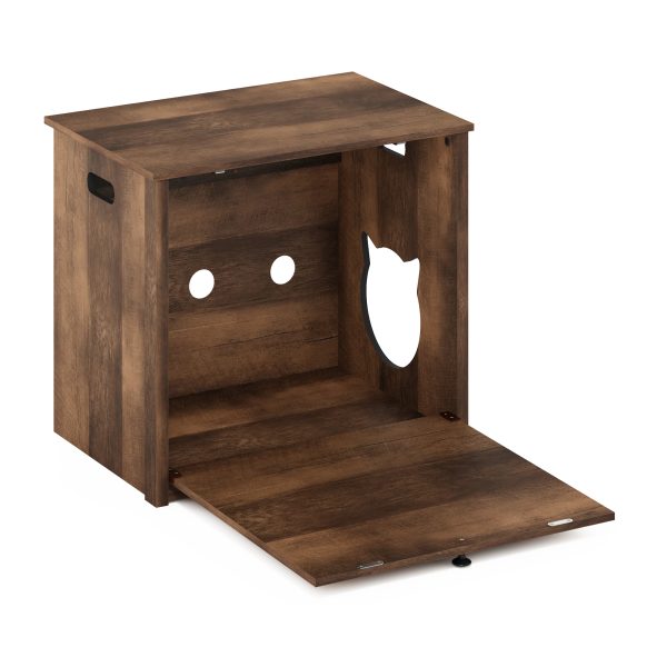 Furinno Furinno Peli Farmhouse Hidden Cat Litter Box With Divider