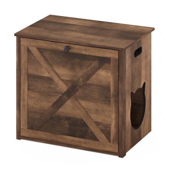 furinno Furinno Peli Farmhouse Hidden Cat Litter Box with Divider