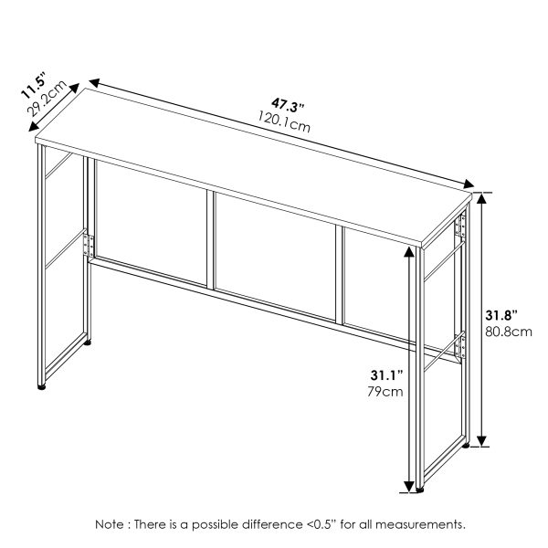 Furinno Furinno Riau No Tool Metal Frame Console Table