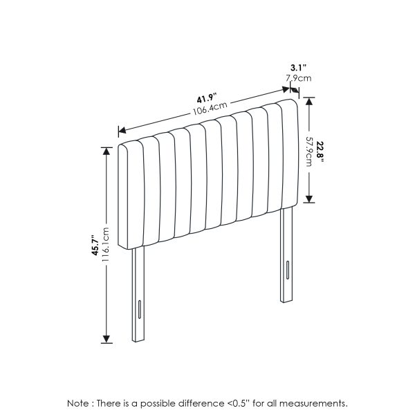 Furinno Furinno Roanne Upholstered Tufted Headboard