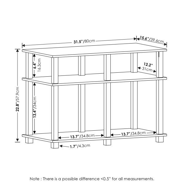 Furinno Furinno Romain Turn-N-Tube TV Stand For TV Up To 40 Inch