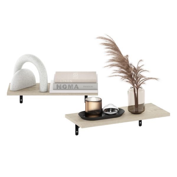 Furinno Furinno Rossi 18-Inch Wall Mounted Floating Display Shelves Set Of 2