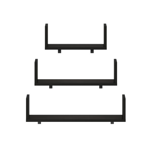 Furinno Furinno Rossi Bedroom Decor Wall Mounted Floating Display Shelves With Invisible Brackets Set Of 3