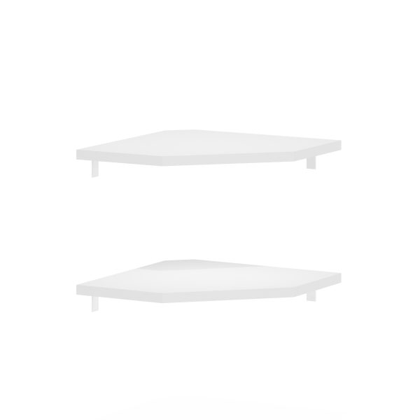 furinno Furinno Rossi Hexagon Corner Floating Shelves Wall Mount Display Shelf White Set of 2 furinno Furinno Rossi Hexagon Corner Floating Shelves Wall Mount Display Shelf White Set of 2