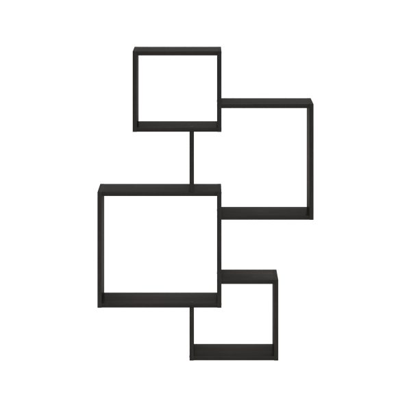 Furinno Furinno Rossi Interweave Wall Mount Floating Cube Shelf Set Of 4