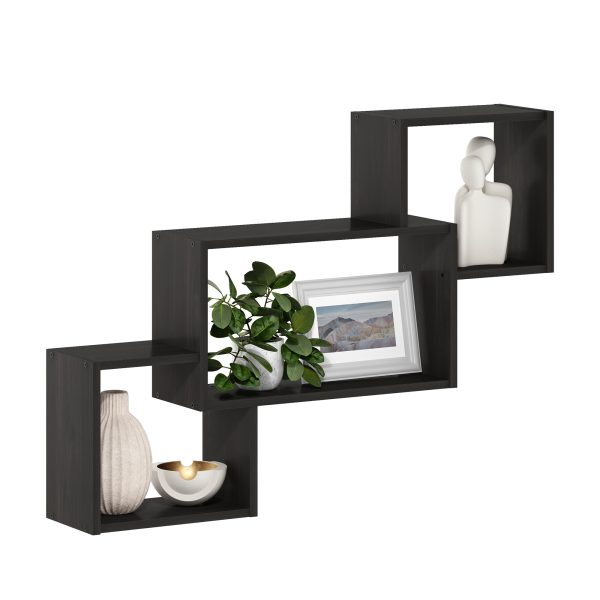 Furinno Furinno Rossi Interweave Wall Mount Floating Decorative Shelf Set Of 3
