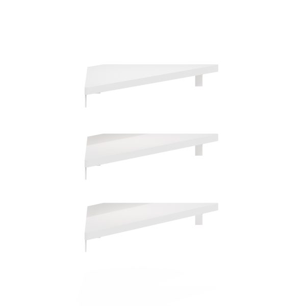 Furinno Furinno Rossi Triangle Corner Floating Shelves Wall Mount Display Shelf White Set Of 3