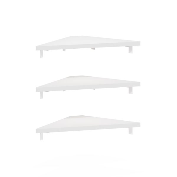 furinno Furinno Rossi Triangle Corner Floating Shelves Wall Mount Display Shelf White Set of 3 furinno Furinno Rossi Triangle Corner Floating Shelves Wall Mount Display Shelf White Set of 3
