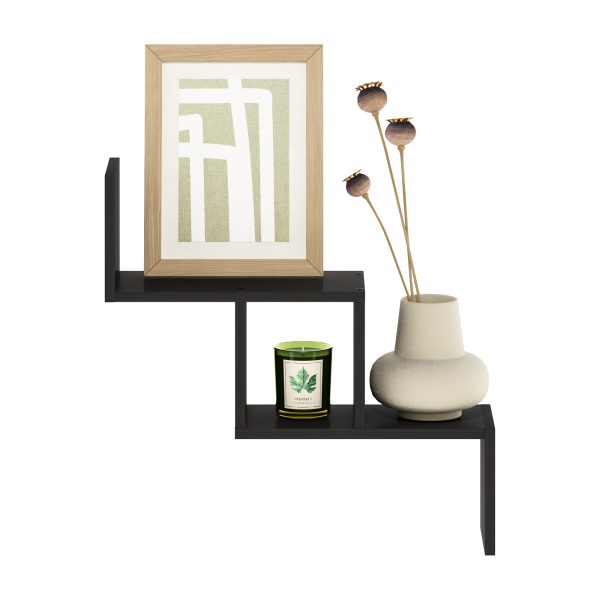 Furinno Furinno Rossi Wall Mount Floating Ladder Shelf