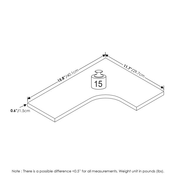 Furinno Furinno Rossi Wall Mounted Corner L-Shape Floating Display Shelves Set Of 2