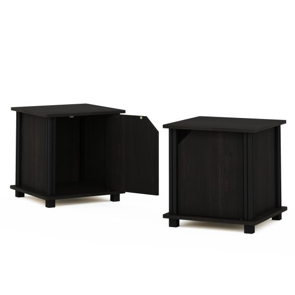 Furinno Furinno Simplistic End Table With Storage Set Of 2